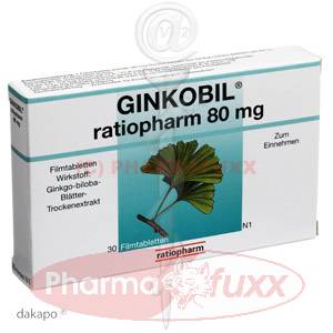 GINKOBIL ratiopharm 80 mg Filmtabl., 30 Stk