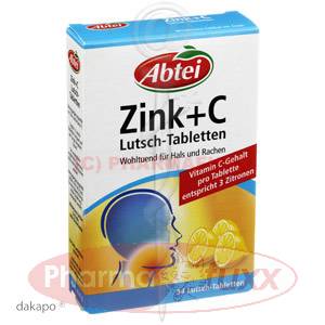ABTEI Zink + C Lutschtabletten, 54 Stk