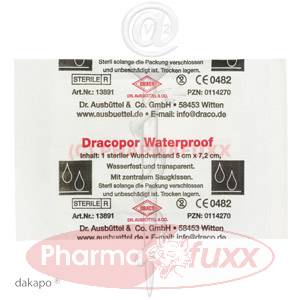DRACOPOR waterproof Wundverband steril 5x7,2cm, 1 Stk