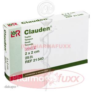 CLAUDEN Tupfer 2 x 2 cm 21540, 25 Stk