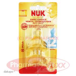 NUK First Choice Ventilsauger Latex Gr.2 M, 2 Stk