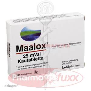 MAALOX 25 mVal Kautabl., 20 Stk
