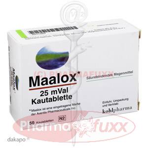 MAALOX 25 mVal Kautabl., 50 Stk