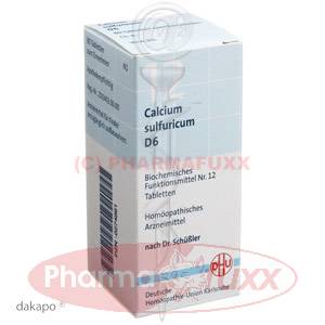 BIOCHEMIE 12 Calcium sulfuricum D 6 Tabl., 80 Stk