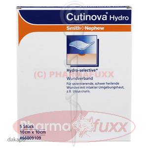 CUTINOVA Hydro 10x10cm haftende Wundauflage, 5 Stk