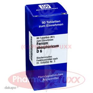 BIOCHEMIE 3 Ferrum phosphoricum D 6 Tabl., 80 Stk