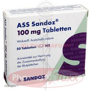 ASS SANDOZ 100 mg Tabl., 50 Stk