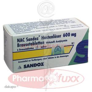 NAC Sandoz Hustenloeser 600 mg Brausetabl., 6 Stk