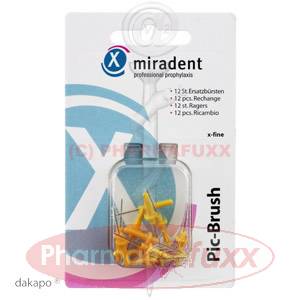MIRADENT PIC-Brush Ersatzbuersten x-fein gelb, 12 Stk