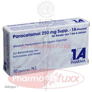 PARACETAMOL 250 mg 1-6 J. 1A Pharma Suppos., 10 Stk