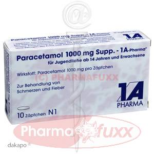 PARACETAMOL 1000 mg a.14 J. 1A Pharma Suppos., 10 Stk
