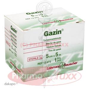 MULLBINDEN z.Tamponade steril 5cmx5m, 1 Stk