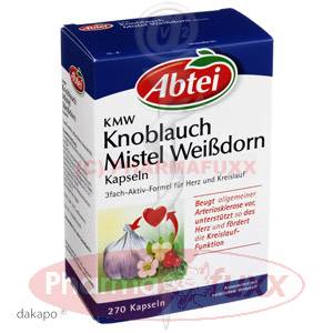 ABTEI Knoblauch Mistel Weissdorn Kapseln, 270 Stk