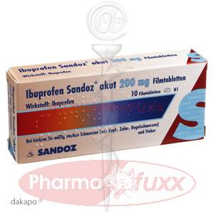 IBUPROFEN Sandoz akut 200 mg Filmtabl., 10 Stk