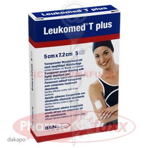LEUKOMED transp.plus sterile Pflaster7,2x5 cm, 5 Stk