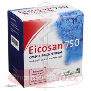 EICOSAN 750 Omega 3 Konzentrat Kapseln, 240 Stk