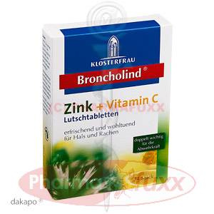 BRONCHOLIND Zink Plus C Lutschtabl., 24 Stk