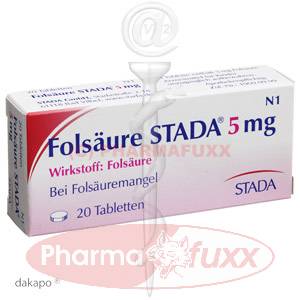 FOLSAEURE STADA 5 mg Tabl., 20 Stk