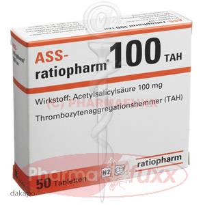 ASS RATIOPHARM 100 TAH Tabl., 50 Stk