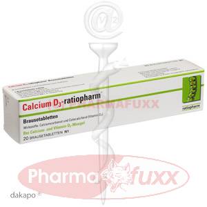 CALCIUM D3 ratiopharm 600mg/400I.E. Brausetabl., 20 Stk