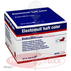 ELASTOMULL haft color 20mx6cm rot Fixierb., 1 Stk