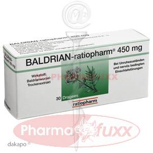 BALDRIAN RATIOPHARM 450 mg ueberzogene Tabl., 30 Stk