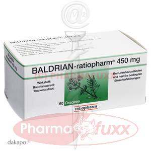 BALDRIAN RATIOPHARM 450 mg ueberzogene Tabl., 60 Stk