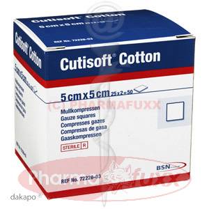 CUTISOFT Cotton Kompr.5x5cm steril, 50 Stk