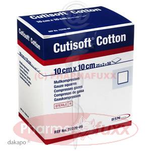 CUTISOFT Cotton Kompr.10x10cm steril, 50 Stk