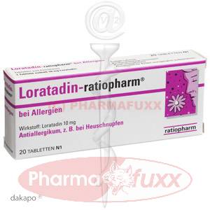 LORATADIN ratiopharm b.Allergien 10 mg Tabl., 20 Stk