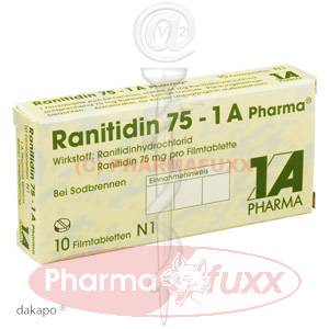 RANITIDIN 75 1A Pharma Filmtabl., 10 Stk