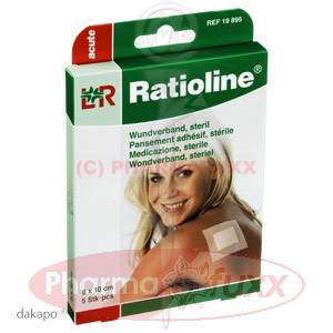 RATIOLINE acute Wundverband 8x10cm steril, 5 Stk
