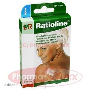 RATIOLINE aqua Wundverband 5x7cm steril, 5 Stk