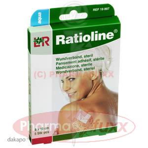 RATIOLINE aqua Wundverband 8x10cm steril, 5 Stk