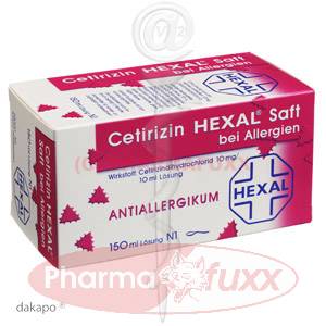 CETIRIZIN HEXAL Saft b. Allergien, 150 ml