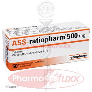 ASS RATIOPHARM 500 mg Tabl., 50 Stk