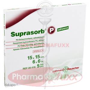 SUPRASORB P PU-Schaumv.15x15cm selbstkl.st.20418, 5 Stk