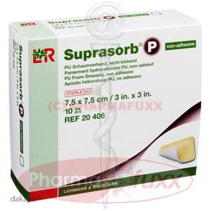 SUPRASORB P PU-Schaumv.7,5x7,5cm nicht kl.20406, 10 Stk