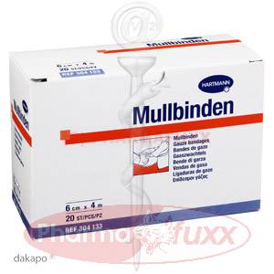 MULLBINDEN Hartmann 4mx6cm 304133, 20 Stk