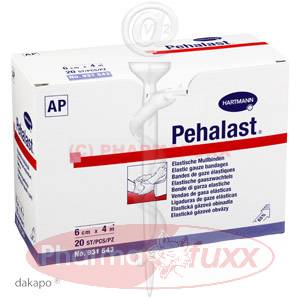 PEHALAST 4mx6cm elast.Mullbinde lose, 20 Stk