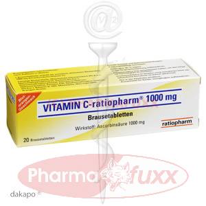 VITAMIN C ratiopharm 1000 mg Brausetabl., 20 Stk