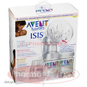 AVENT Isis Milchpumpe + 2x125 ml Flaschen, 1 Stk
