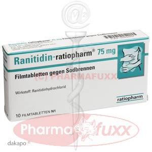 RANITIDIN ratiopharm 75 mg Filmtabl., 10 Stk