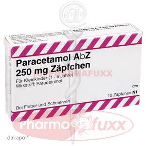 PARACETAMOL AbZ 250 mg Zaepfchen, 10 Stk