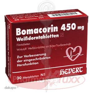 BOMACORIN 450 mg Weissdorn Tabl.N Filmtabl., 30 Stk