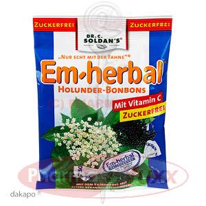 EM HERBAL Holunder zuckerfr. Bonbons, 75 g