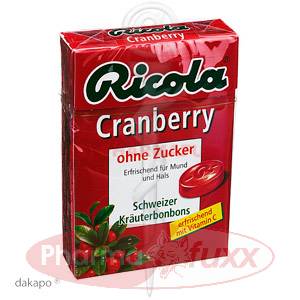 RICOLA o.Z. Box Cranberry Bonbons, 50 g