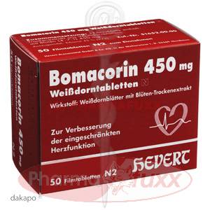 BOMACORIN 450 mg Weissdorn Tabl.N Filmtabl., 50 Stk