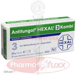 ANTIFUNGOL HEXAL 3 Kombi 3 Vag.Tbl.+20g Cr., 1 Packung