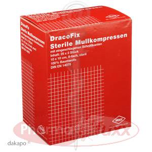 DRACOFIX PEEL Kompressen steril 10x10cm 8fach, 50 Stk
